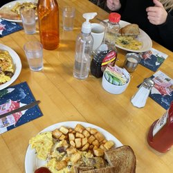 Mom's Restaurant - Table full of omelets