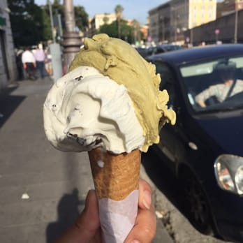 Old Bridge - Stracciatella and pistachio. Just trying to take the picture before it melts all over my hand. - Ice Cream & Frozen Yogurt Near Me - Rome, RM Old Bridge - Stracciatella and pistachio. Just trying to take the picture before it melts all over my hand. - Ice Cream & Frozen Yogurt Near Me - Rome, RM