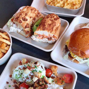 Burnt Crumbs - Wedge salad, Cali burger, Chicken salad blt, Mac & cheese and French fries. - New American Near Me - Irvine, California
