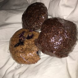 Carrot Patch Health Foods - Her take on a German chocolate muffin and a blueberry muffin.The best are her peanut butter ones STILL VERY DELICIOUS!!