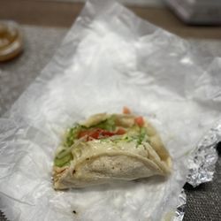 Tacos Locos - Chicken taco, shredded chicken tinga with tomatoes and lettuce