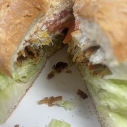 Marge's Diner - Kitchen sink sandwich on Kaiser roll.