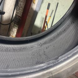 RL Tire Shop - The tire that they removed from the rim, it was NOT like this when I brought it in.
