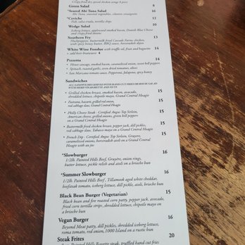 Slow Bar - Menu (Aug 2023) - Lounges Near Me - Portland, Oregon