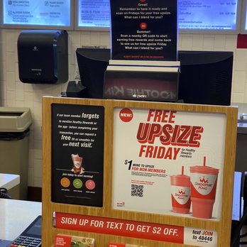 Smoothie King - a sign for free upsize friday - Juice Bars & Smoothies Near Me - Brandon, Florida Smoothie King - a sign for free upsize friday - Juice Bars & Smoothies Near Me - Brandon, Florida