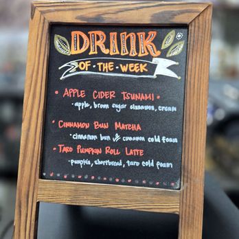 Apelu Island Cafe - Drink Specials Board (Week of 11/24/25) - Bagels Near Me - Norfolk, Virginia