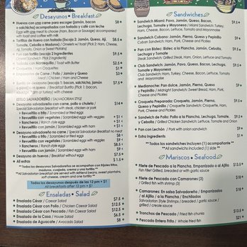 Cuscatleco Cafe - Menu - Salvadoran Near Me - Hollywood, Florida