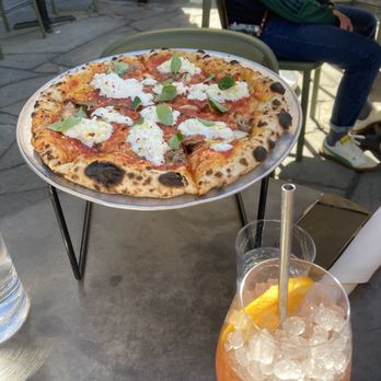 Rosalia Pizza Linden Hills - Burrata pizza and aperol spritz - Pizza Near Me - Minneapolis, Minnesota