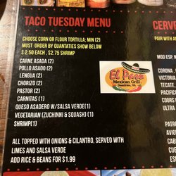Taco Tuesday Menu