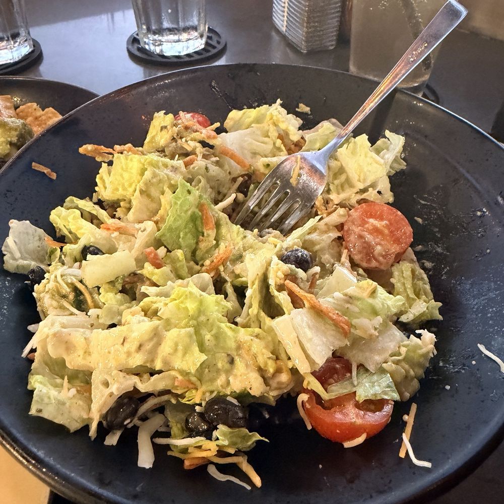 Coco Deck - Southwest Salad (my husband mixed it before I could take a picture ) - Mexican Near Me - Lahaina, Hawaii