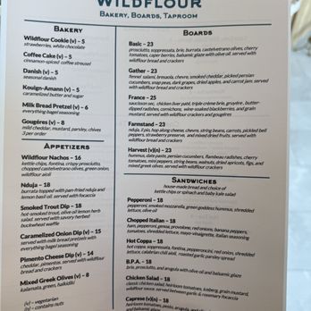 Wildflour - Menu April 2025 - Beer Bar Near Me - South San Francisco, California Wildflour - Menu April 2025 - Beer Bar Near Me - South San Francisco, California