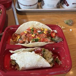 Steak and shrimp taco