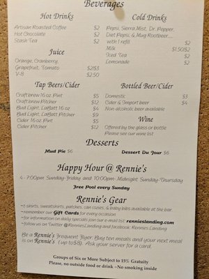 Menu photo 7 Rennie's Landing Eugene, OR