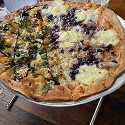 Half blueberry ricotta + peach balsamic