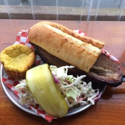 Brisket sandwich with corn flan ~$22 Brisket sandwich with corn flan ~$22
