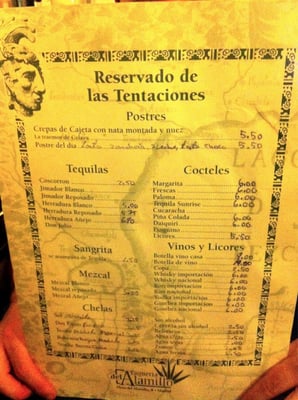 Menu photo 5 La Taqueria del Alamillo Madrid, M