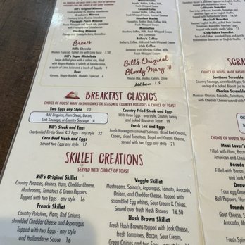 Bill's Cafe - Menu - Breakfast & Brunch Near Me - San Jose, California Bill's Cafe - Menu - Breakfast & Brunch Near Me - San Jose, California