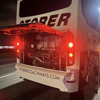 Storer - Dead bus on the side of the highway. At least it stopped billowing smoke. - Buses Near Me - San Francisco, California