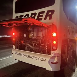 Storer - Dead bus on the side of the highway. At least it stopped billowing smoke.