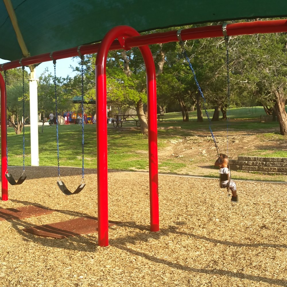 Trailhead Park - Swing sets for all ages and it's covered! - Parks Near Me - Austin, Texas