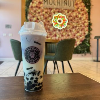 Mochinut Murphy - Fresh Milk - Ube Latte Black Sugar Boba Milk - Donuts Near Me - Murphy, Texas