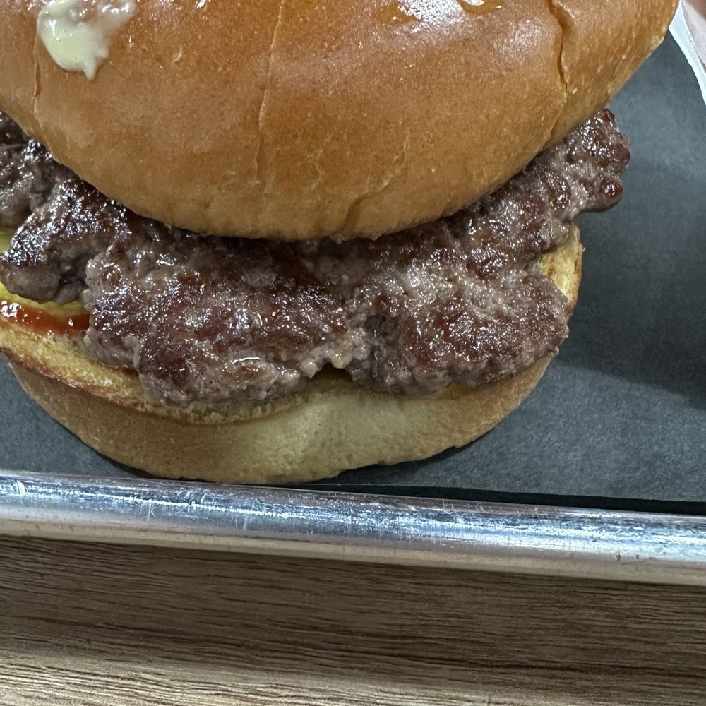 Burger Factory - Close up of the classic burger no lettuce - Burgers Near Me - Sterling, Virginia