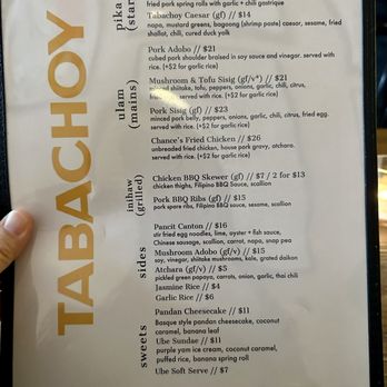 Tabachoy - Spring 2023 menu - Filipino Near Me - Philadelphia, Pennsylvania Tabachoy - Spring 2023 menu - Filipino Near Me - Philadelphia, Pennsylvania