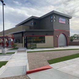 Entrance to automatic car wash
