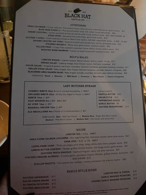 Menu photo 1 Black Hat Cattle Kittredge, CO Menu photo 1 Black Hat Cattle Kittredge, CO