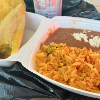 The Lakehouse Kitchen - Chicken Tamale with Cold Rice and Beans - Food Trucks Near Me - Bartow, Florida