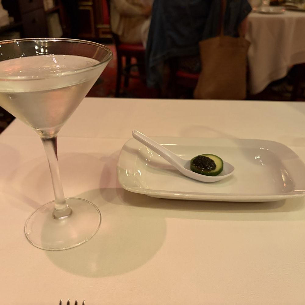 The Russian Tea Room - Cavitini (vodka martini with a caviar bite) - Tea Rooms Near Me - New York, New York