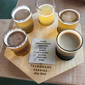 Trademark Brewing - A flight of craft beers - Breweries Near Me - Long Beach, California Trademark Brewing - A flight of craft beers - Breweries Near Me - Long Beach, California