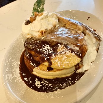 Bootleg Special - Chocolate Hazelnut Soufflé Pancakes ($14) - Seafood Near Me - Boston, Massachusetts