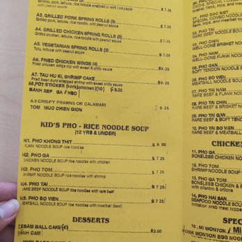 Noodle House - Appetizers, Kids, Desserts - Menu - Vietnamese Near Me - Fairfield, California