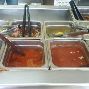 Javi's Taco Shack - Self serve salad bar. I like their green sauce. - Mexican Near Me - Visalia, California