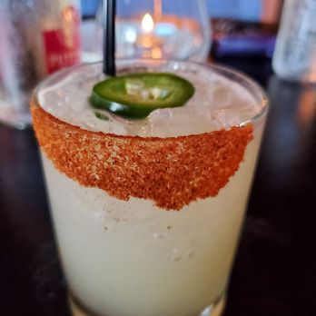 Native Eatery and Bar - a margarita with a jalapeno garnish - New American Near Me - Rochester, New York