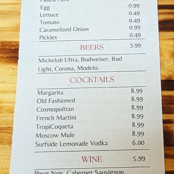 Simply George - This is the Back Page of their Food Menu.  Photo taken March 23, 2026. - Burgers Near Me - Virginia Beach, Virginia