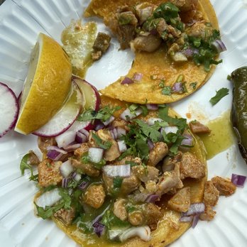 Taqueria la Carreta - I nearly wolfed these down before taking a photo. Chicken tacos. So good!! - Street Vendors Near Me - Ceres, California Taqueria la Carreta - I nearly wolfed these down before taking a photo. Chicken tacos. So good!! - Street Vendors Near Me - Ceres, California