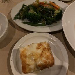 Scallop Potatoes Dinner Seasonal veggies
