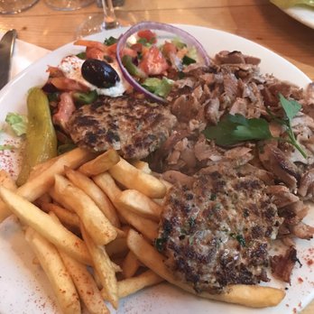 KEHRIBAR - Doner kebab and veal patty lunch plate (plate du chef) - Middle Eastern Near Me - Paris