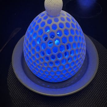 Christopher’s At Wrigley Mansion - Egg, Egg, In an Egg.  Ostrich egg size presentation cover - French Near Me - Phoenix, Arizona
