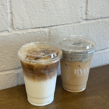Ryo Coffee & Tea - Left: Almond Delight Latte, right: Sesame Bliss - Coffee & Tea Near Me - Fullerton, California Ryo Coffee & Tea - Left: Almond Delight Latte, right: Sesame Bliss - Coffee & Tea Near Me - Fullerton, California