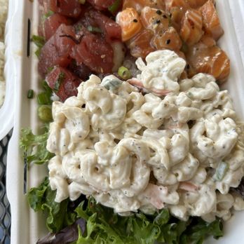 Ono Authentic Hawaiian Poke - Traditional ahi, miso salmon, Mac salad over sushi rice and salad - Poke Near Me - Edmonds, Washington Ono Authentic Hawaiian Poke - Traditional ahi, miso salmon, Mac salad over sushi rice and salad - Poke Near Me - Edmonds, Washington