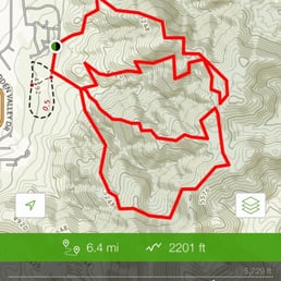 AllTrails topo of hike