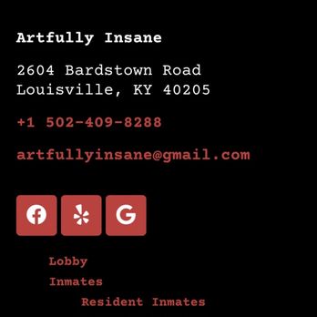 Artfully Insane - Info and website - Tattoo Near Me - Louisville, Kentucky Artfully Insane - Info and website - Tattoo Near Me - Louisville, Kentucky