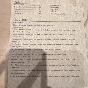 K’s Bistro - Menu January 2024 - Sushi Bars Near Me - Costa Mesa, California