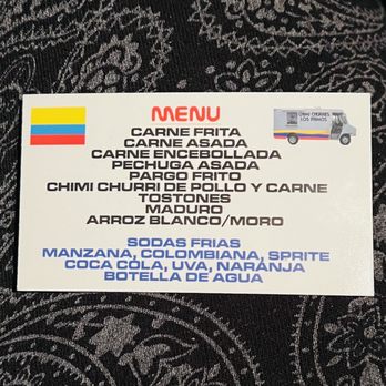Los Primos Chimi Churries - Menu. Carne Frita was so fire. Fr coming back to try every item available. - Food Trucks Near Me - Corona, New York Los Primos Chimi Churries - Menu. Carne Frita was so fire. Fr coming back to try every item available. - Food Trucks Near Me - Corona, New York
