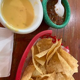 Chips, salsa and cheese dip Chips, salsa and cheese dip