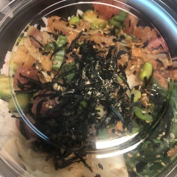 Pokeworks - Hawaiian Ahi with Ahi tuna and salmon. - Poke Near Me - Troy, Michigan Pokeworks - Hawaiian Ahi with Ahi tuna and salmon. - Poke Near Me - Troy, Michigan