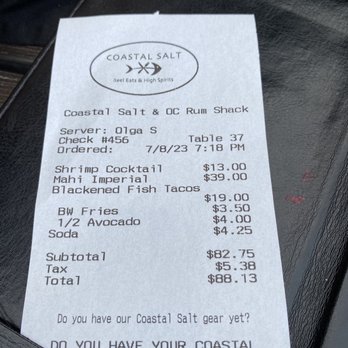 Coastal Salt - Overpriced. - Seafood Near Me - Ocean City, Maryland Coastal Salt - Overpriced. - Seafood Near Me - Ocean City, Maryland